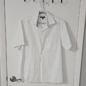 Club Monaco White Short Sleeve Button-Down Shirt